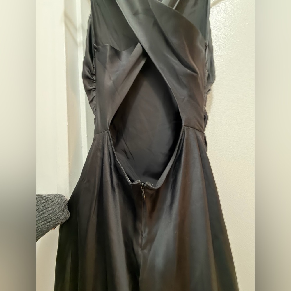 NEW Reformation Black Casette Silk Maxi Dress 6 - Picture 16 of 16
